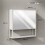 Bathroom Mirror Cabinet with Soft-Close Doors and Adjustable Shelf - White 5