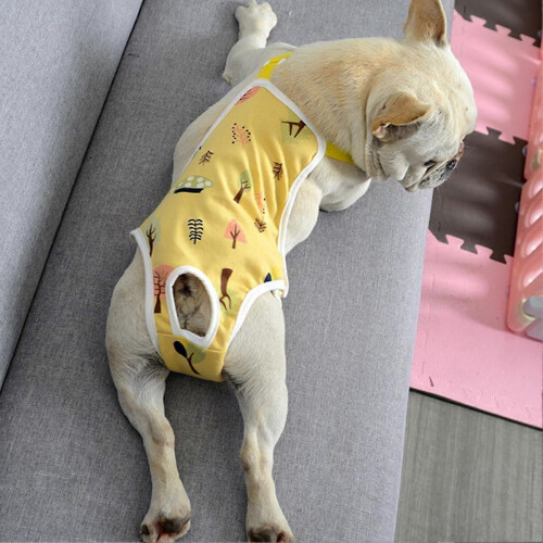 (Yellow, L) Adjustable Pet Diaper - Washable Dog Sanitary Pants for Physiological Needs 2