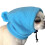 (dark green, M) Dog Warm Hat Solid Color Small Pompom Drawstring Winter Leopard Print Blue M 5
