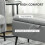 92 x 31cm Linen-Look Storage Ottoman - Light Grey 7