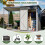 Birchtree BIRCHTREE Garden Shed With Extended Roof 10x2.7FT Grey 3