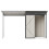 Birchtree BIRCHTREE Garden Shed With Extended Roof 10x2.7FT Grey 10
