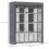 Fabric Wardrobe, with Rails and Shelves - Dark Grey 5