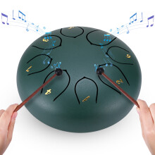 Misvayli Steel Tongue Drum 6 Inch 8 Notes, Rain Drum with Drumsticks & Stand, Steel Drum Percussion Instrument for Adults Kids Yoga Meditation