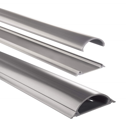 Hama PVC Kabelkanal Halbrund 100/7/2cm Grau 1