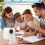 Mini Thermal Printer BT Label Maker, Portable Sticker Printer for iOS Android, Inkless Printer with 5 Paper Rolls & Self-Adhesive Pens for Notes 2