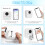 Misvayli Mini Thermal Printer, Bluetooth Label Maker Portable Printer for iOS Android, Sticker Printer with 5 Paper Rolls & Pens, QR Code Notes 7
