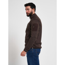 JACK PYKE Melange Quarter Zip Fleece Long sleeve Brown Fleck XX-Large