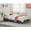 Beliani Bed without Headboard Fabric ROANNE 90 x 200 cm (EU Single) Grey 6