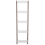 Beliani 5 Tier Shelving Unit MOBILE DUO 166 cm Brown/ White 9