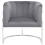 Beliani Armchair LARVIK Velvet Grey 4