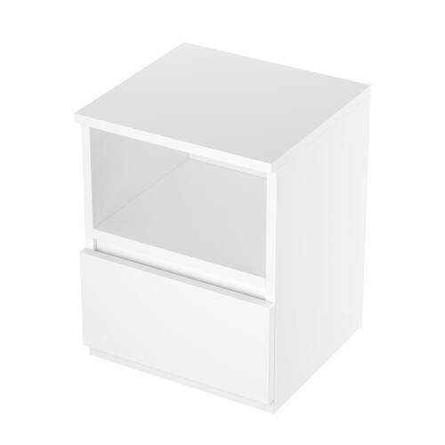 Living And Home Wooden Nightstand Bedside Table with Drawer 1