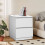 Living And Home Wooden Nightstand Bedside Table with 2 Drawers 1