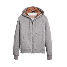 (M, Silver Gray) High Quality Original Single Hoodie British Style Hooded Men's Women's Pullover Women's Jacket Full Cardigan Zipper Coat