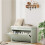 Elegant Eight Shoe Bench, with Top Seat - Green 3