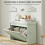 Elegant Eight Shoe Bench, with Top Seat - Green 8