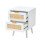 Living And Home Set of 2 Dual-Drawer Bedside Tables Nightstands, White 4