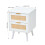 Living And Home Set of 2 Dual-Drawer Bedside Tables Nightstands, White 5