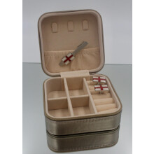 Square Jewellery Box - Champagne Gold