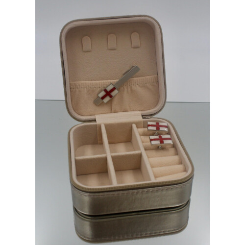 Square Jewellery Box - Champagne Gold
