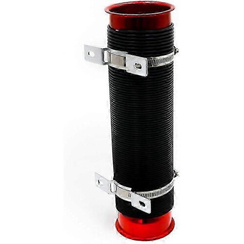 Red Telescopic Flexible Air Intake Hose 3 Inch 76mm Adjustable 2