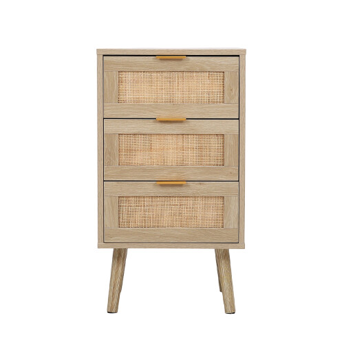 Living And Home Three-Drawer Bedside Table Nightstand 2