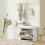 Elegant Ten Shoe Bench, with Top Seat - White 4