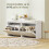 Elegant Ten Shoe Bench, with Top Seat - White 7