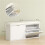 Elegant Ten Shoe Bench, with Top Seat - White 5