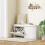 Elegant Ten Shoe Bench, with Top Seat - White 3