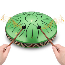 Misvayli Steel Tongue Drum 6 Inch 11 Note, Mini Handpan Drum with Mallets & Finger Cots, Portable Steel Drum with Carry Bag for Yoga