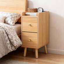 Modern MDF Bedside Table with 2 Drawers