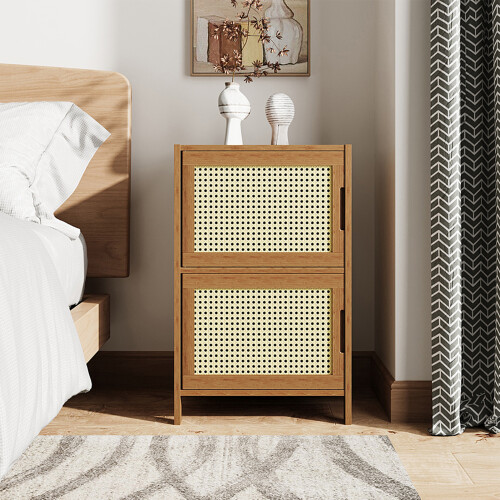 Living And Home 2-Tier Nightstand Bedside Table 2