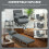 Homcom HOMCOM Single Sofa Bed, 3-in-1 Convertible Folding Chair Bed, Dark Grey 4