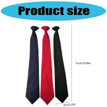 10x Quick Clip On Necktie for Kids Adult Pretied Design Polyester Yarn Easy to Wear Neck Tie for Weddings Business Event Navy Blue_LYX