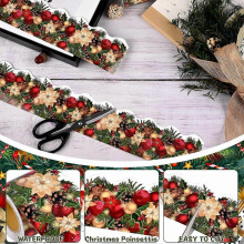 3 Rolls Christmas Floral Bulletin Board Border Trim, 7.5cm x 18m