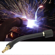 24pcs Welding Torch Parts Contact Tip Gas Nozzle Tip Holder Swan Neck for Binzel 15AK