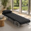 Homcom (Black) HOMCOM Single Sofa Bed, 3-in-1 Convertible Folding Chair Bed 9
