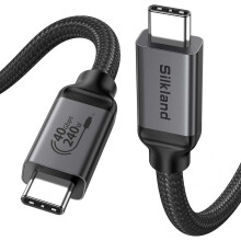 Silkland Certified USB4 Cable for Thunderbolt 4 Cable, Compatible with USB C 3.2