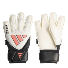 (4, White/Black) Adidas Childrens/Kids Predator Match Fingersave Football Goalkeeper Gloves