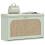 Boho Shoe Bench with Padded Seat and Flip-Drawer - Light Green 1