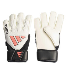 (10, White/Black) Adidas Unisex Adult Predator Match Fingersave Goalkeeper Gloves