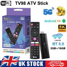 Android 14.0 TV98 TV Stick 8K UHD | 2GB RAM 16GB | Fire Stick Alt | Smart TV UK
