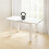 Extending Six-Person High Gloss Dining Table - White 5