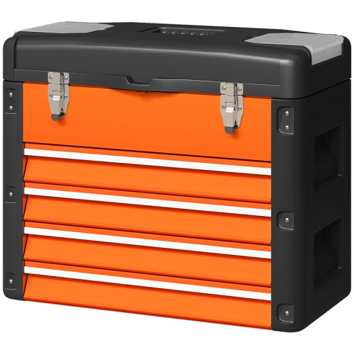 4 Drawers Large Toolbox - Orange 1