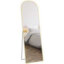 162cm Aluminium Frame Standing Mirror - Gold
