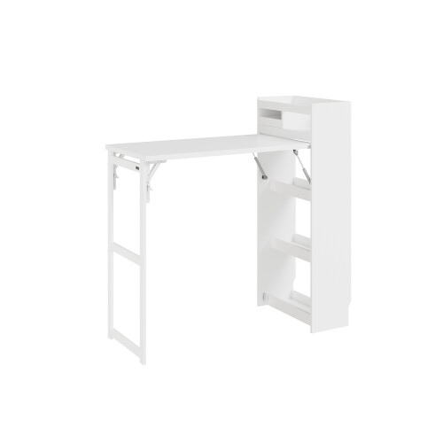 SoBuy Foldable Kitchen Island with Breakfast Bar