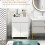 Bathroom Cabinet Freestanding Storage Unit High Gloss With Drawer 3
