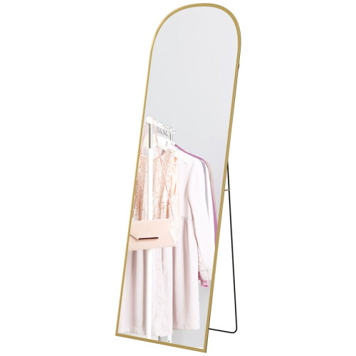 162cm Aluminium Frame Standing Mirror - Gold 1