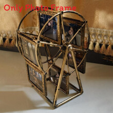 (Antique Gold)Ferris Wheel Memorabilia Frame With Elegant White And Copper Borders For Room Living